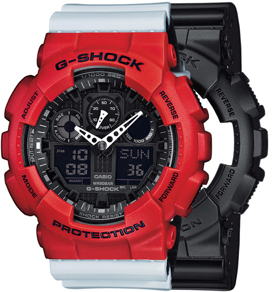  Casio G-SHOCK SET GA-100-1A1ER + BEZEL 10395289 + PASEK 10527469 