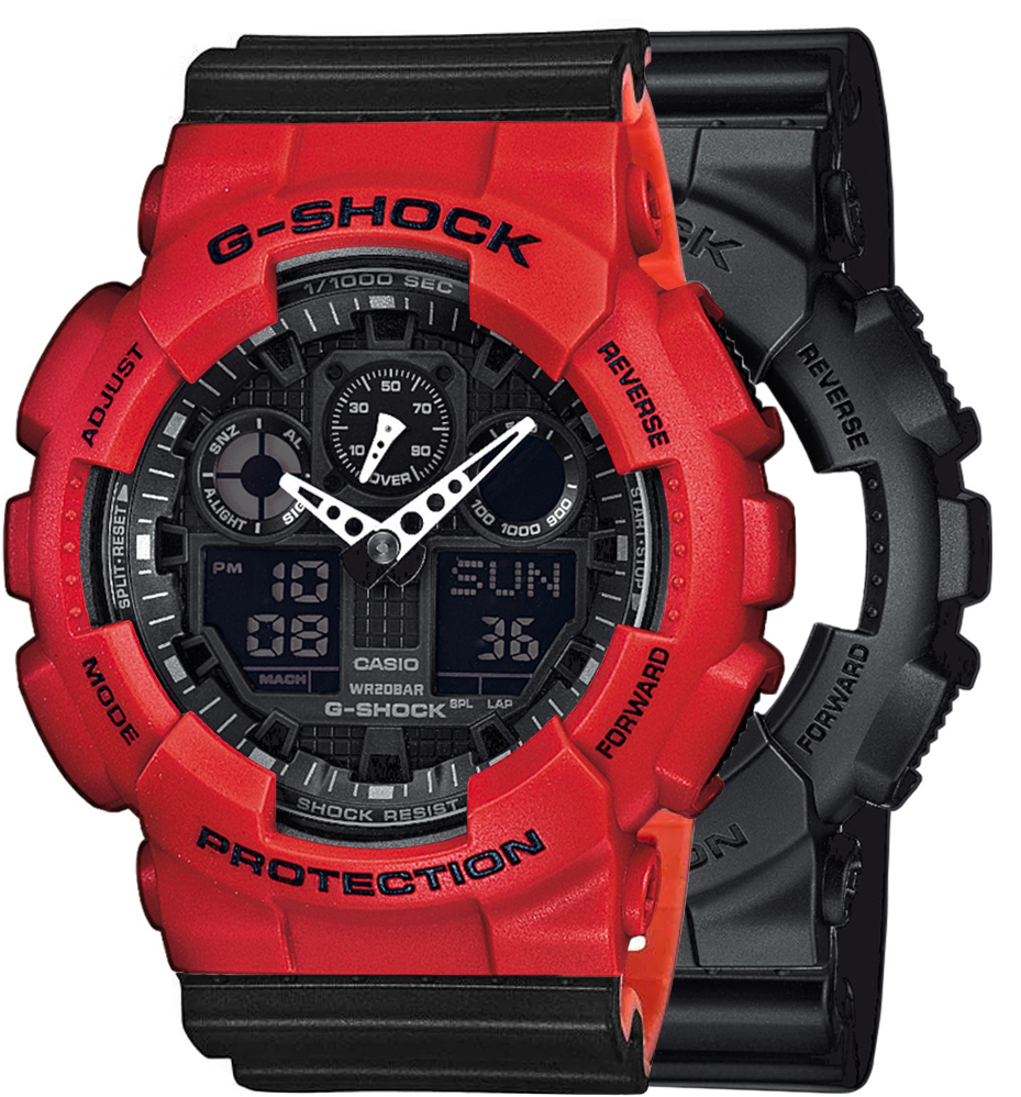  Casio G-SHOCK SET GA-100-1A1ER + BEZEL 10395289 + PASEK 10577142 