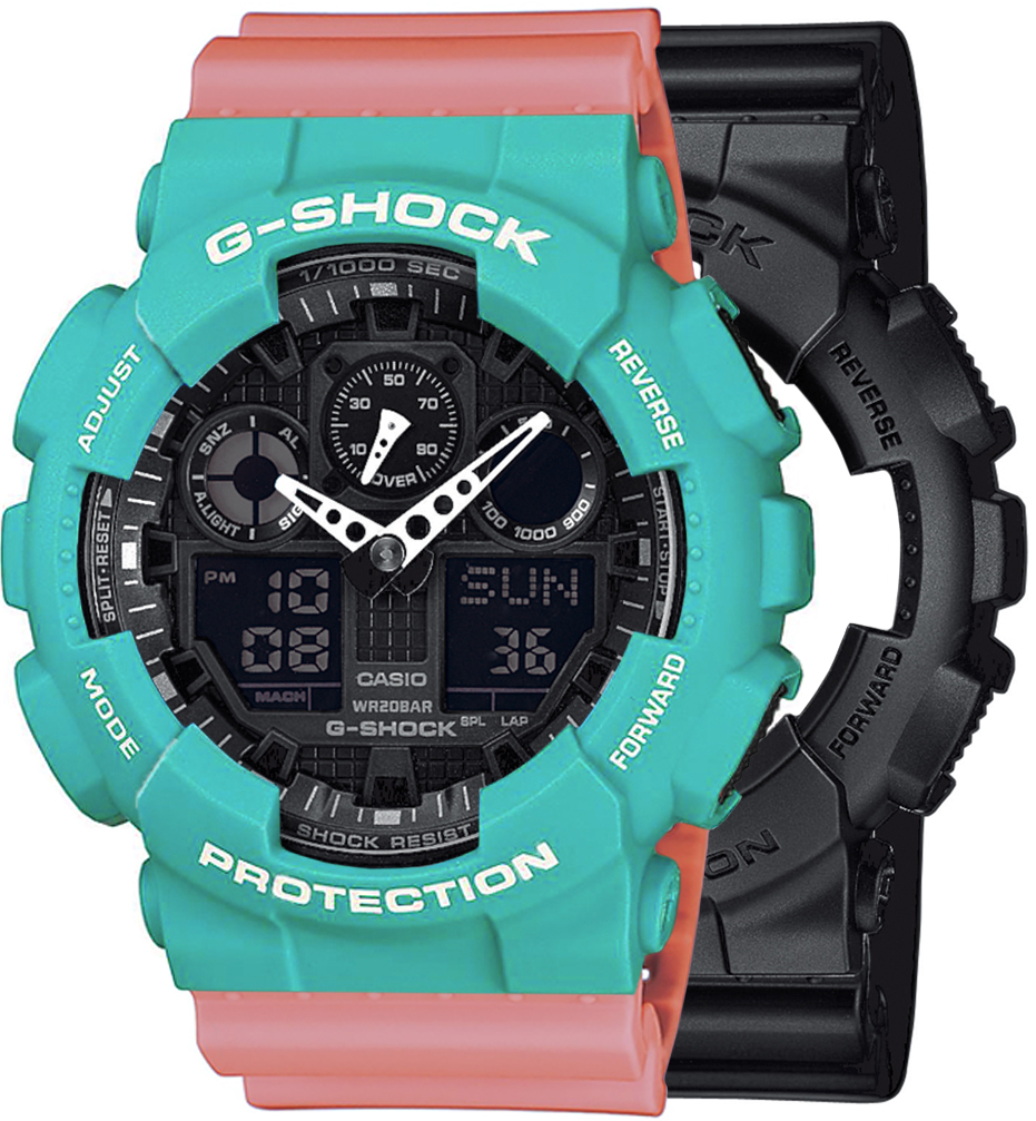Casio SET GA-100-1A1ER + BEZEL 10410475 + PASEK 10498150