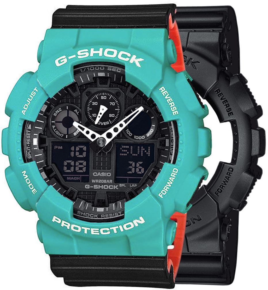 Casio SET GA-100-1A1ER + BEZEL 10410475 + PASEK 10577142 - miniatura 1