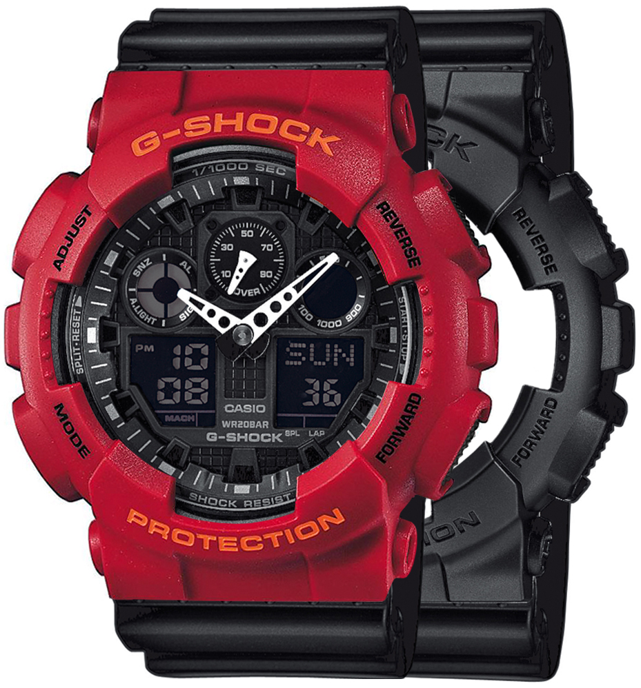  Casio G-SHOCK SET GA-100-1A1ER + BEZEL 10441433 + PASEK 10347688 