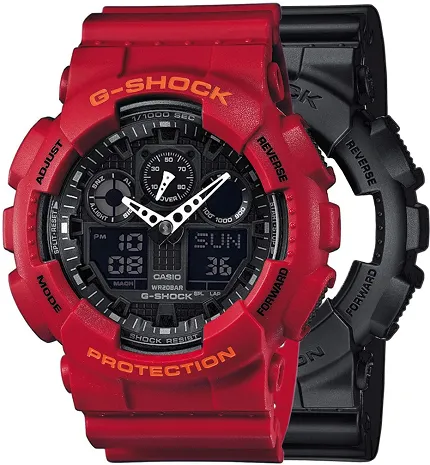 Casio SET GA-100-1A1ER + BEZEL 10441433 + PASEK 10395226 - zdjęcie 1