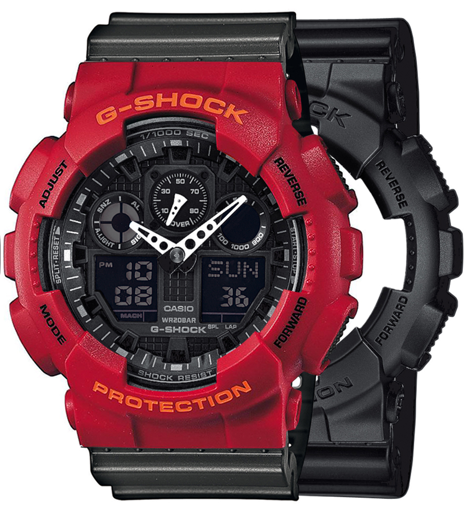 Casio SET GA-100-1A1ER + BEZEL 10441433 + PASEK 10467764
