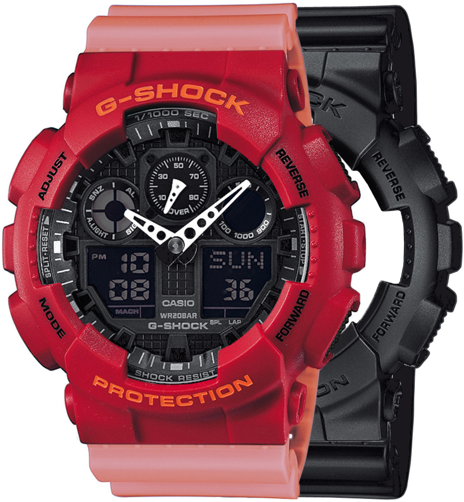  Casio G-SHOCK SET GA-100-1A1ER + BEZEL 10441433 + PASEK 10498150 