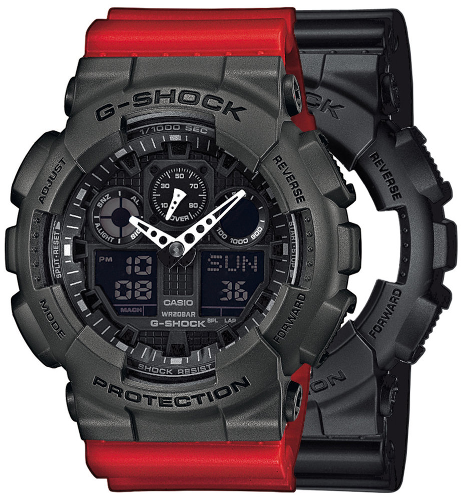  Casio G-SHOCK SET GA-100-1A1ER + BEZEL 10467795 + PASEK 10395226 