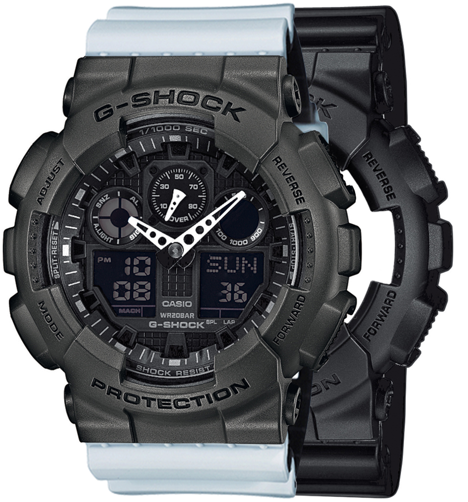  Casio G-SHOCK SET GA-100-1A1ER + BEZEL 10467795 + PASEK 10527469 