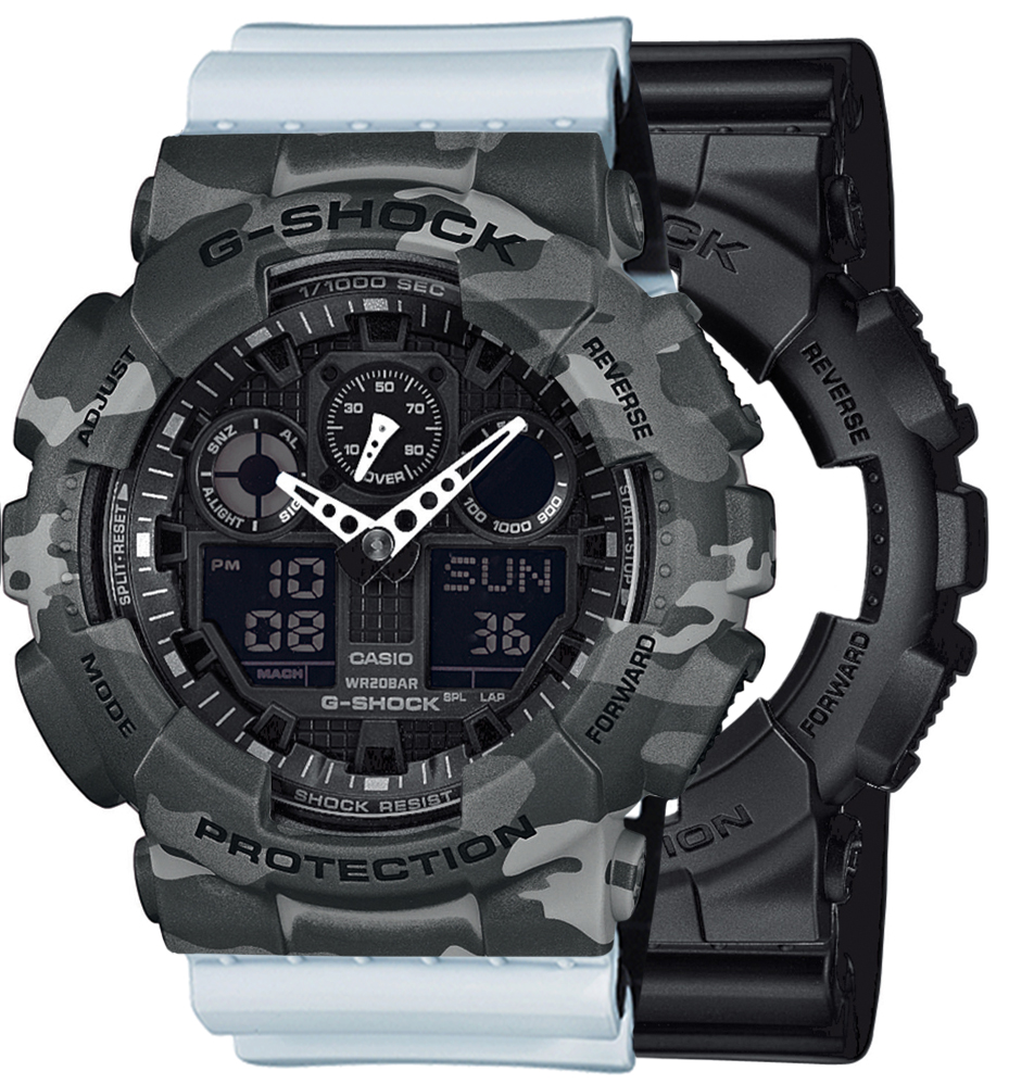  Casio G-SHOCK SET GA-100-1A1ER + BEZEL 10507071 + PASEK 10527469 