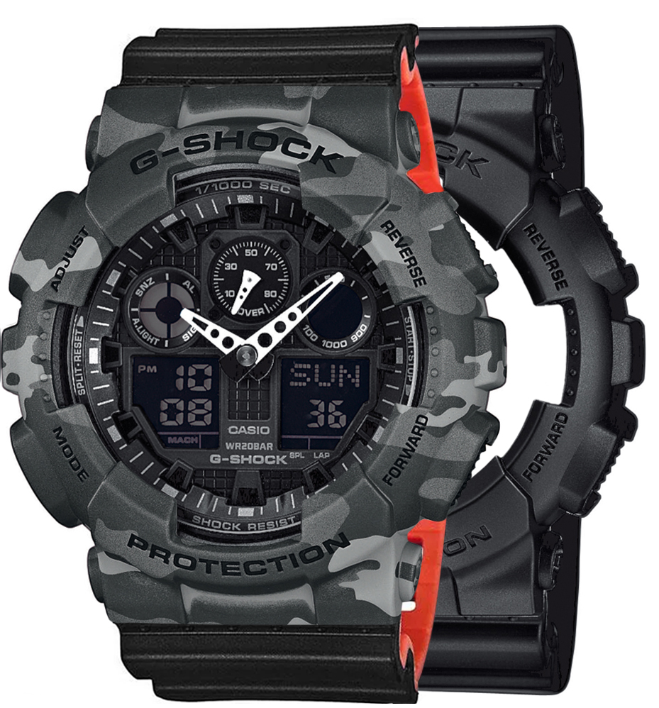  Casio G-SHOCK SET GA-100-1A1ER + BEZEL 10507071 + PASEK 10577142 