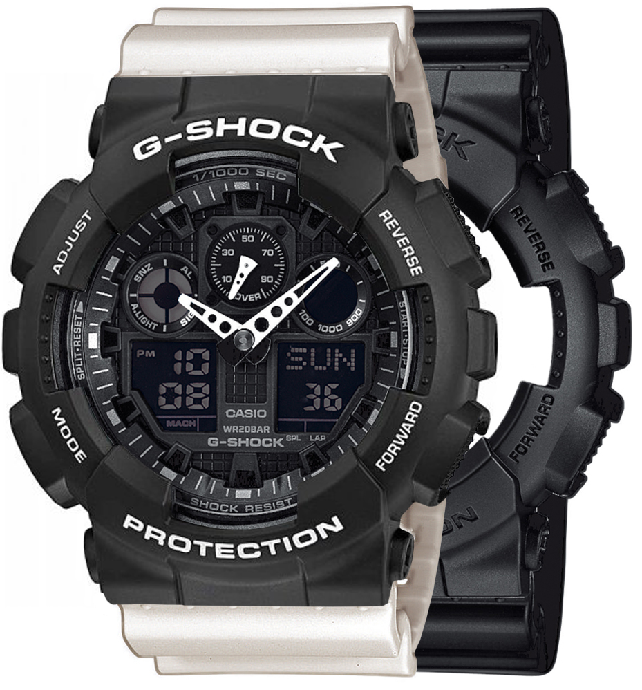  Casio G-SHOCK SET GA-100-1A1ER + BEZEL 10508136 + PASEK 10395227 