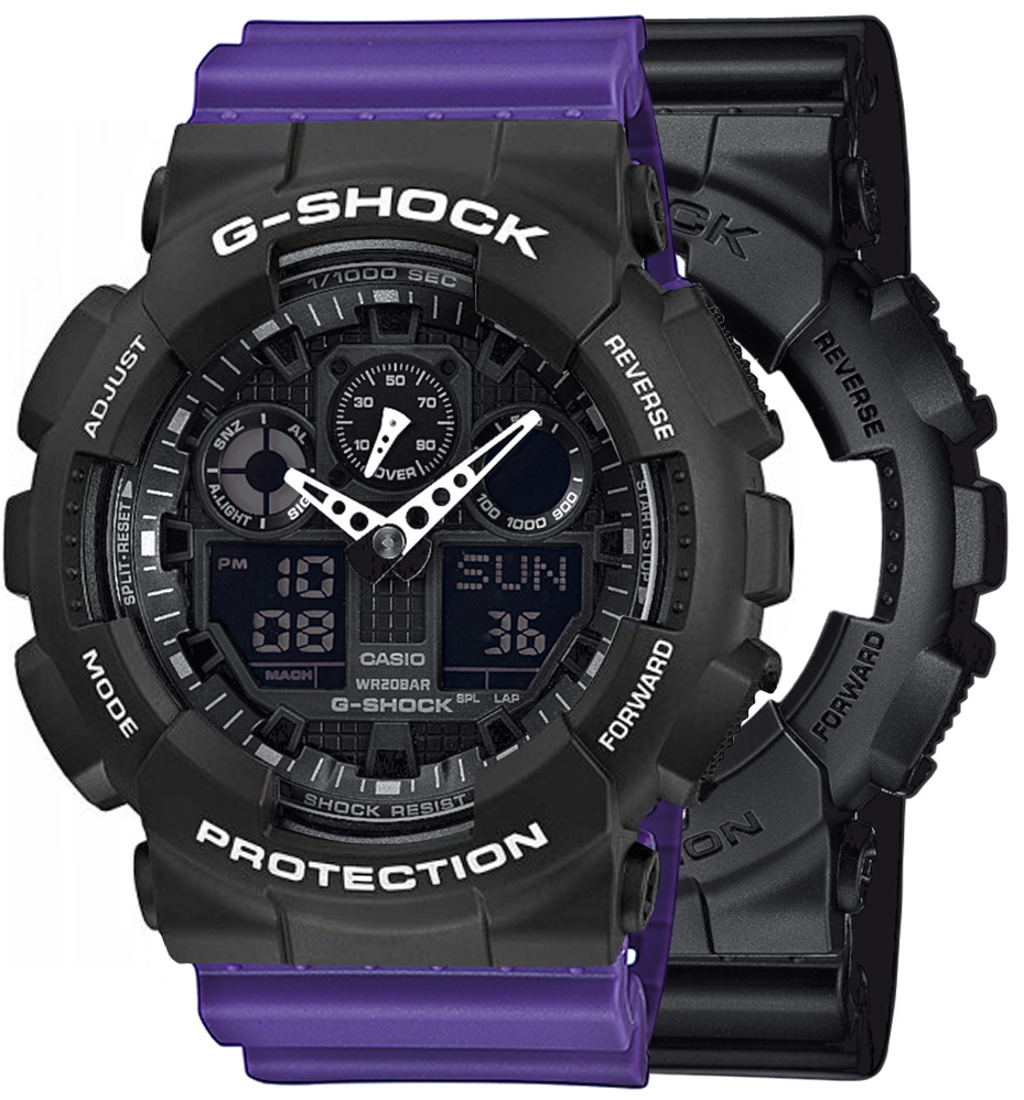  Casio G-SHOCK SET GA-100-1A1ER + BEZEL 10508136 + PASEK 10498156 