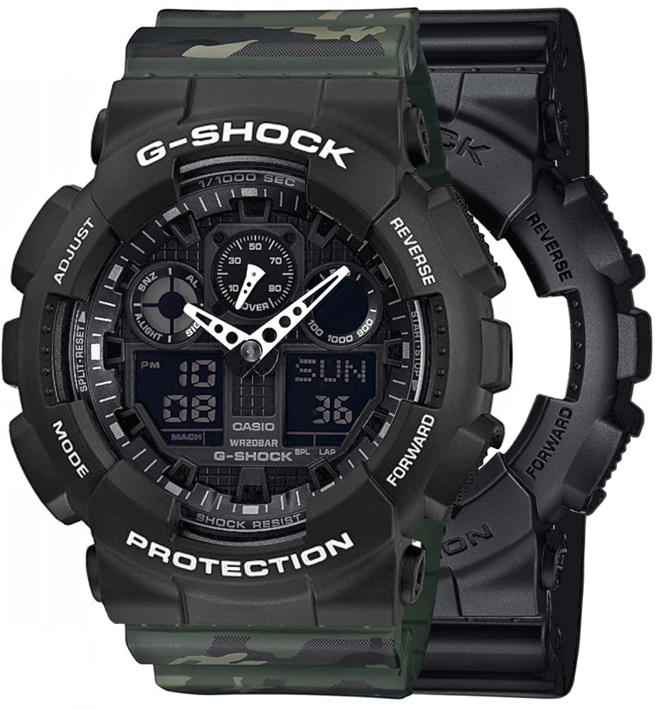  Casio G-SHOCK SET GA-100-1A1ER + BEZEL 10508136 + PASEK 10561429 