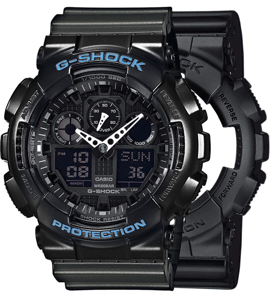 Casio SET GA-100-1A1ER + BEZEL 10514393 + PASEK 10467764