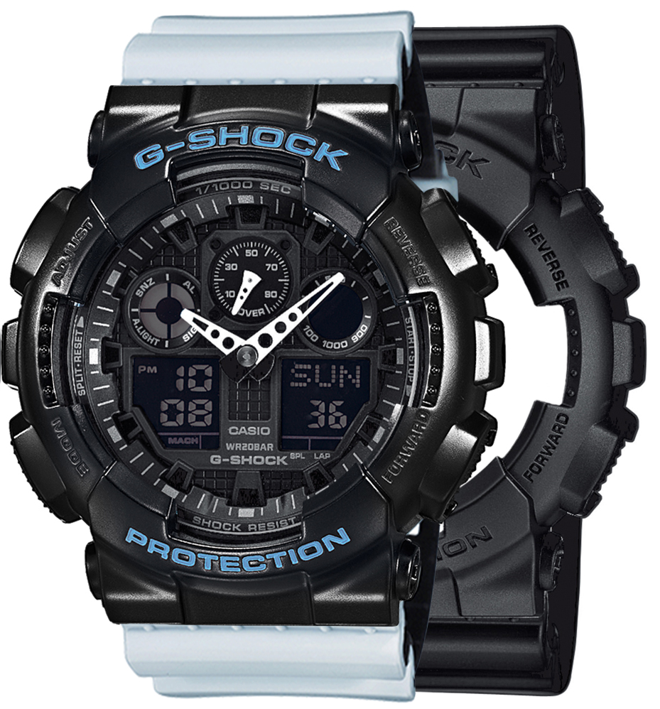  Casio G-SHOCK SET GA-100-1A1ER + BEZEL 10514393 + PASEK 10527469 