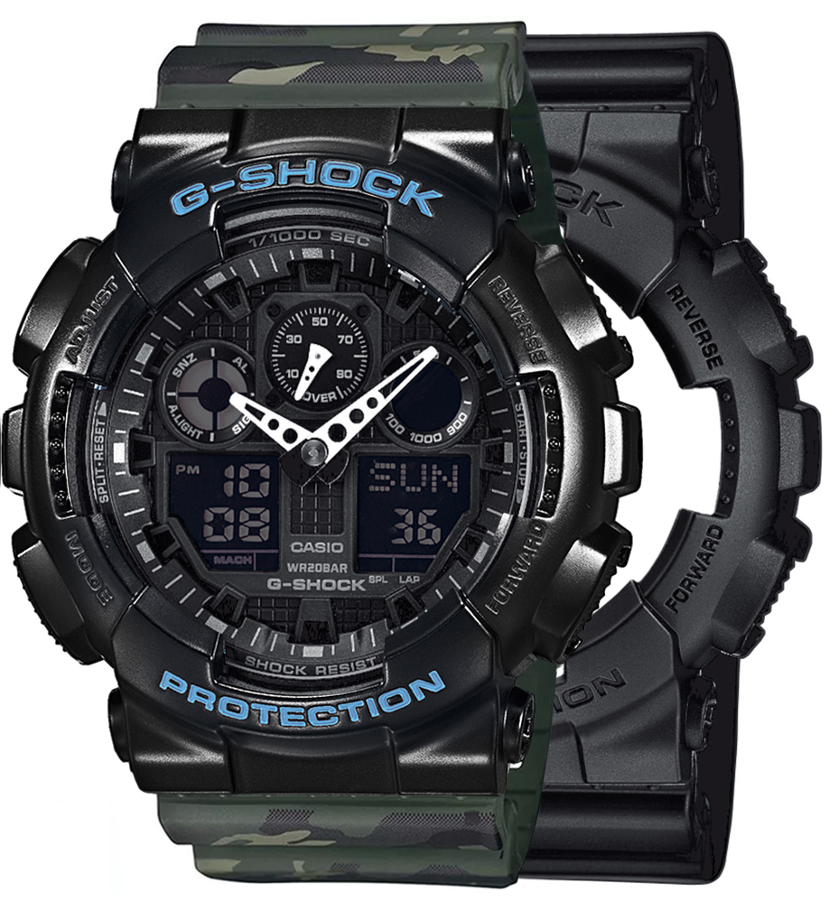  Casio G-SHOCK SET GA-100-1A1ER + BEZEL 10514393 + PASEK 10561429 