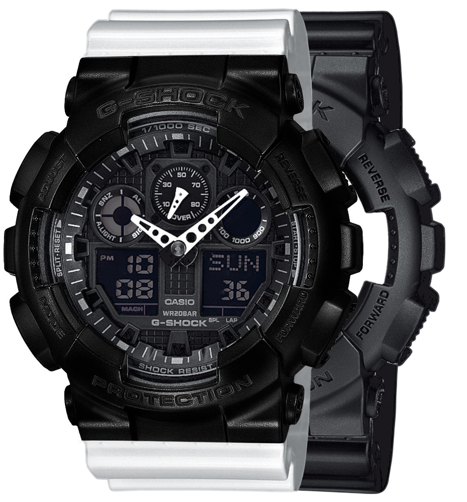  Casio G-SHOCK SET GA-100-1A1ER + BEZEL 10523429 + PASEK 10347710 
