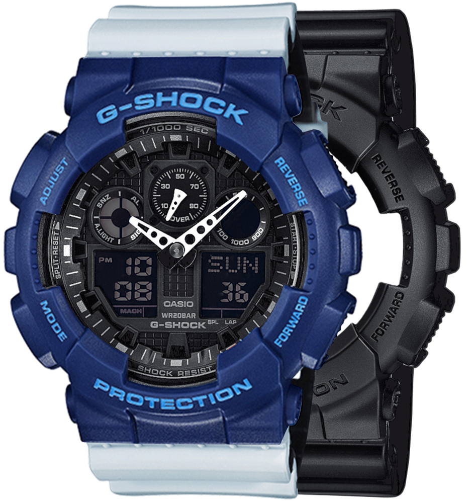  Casio G-SHOCK SET GA-100-1A1ER + BEZEL 10527398 + PASEK 10527469 