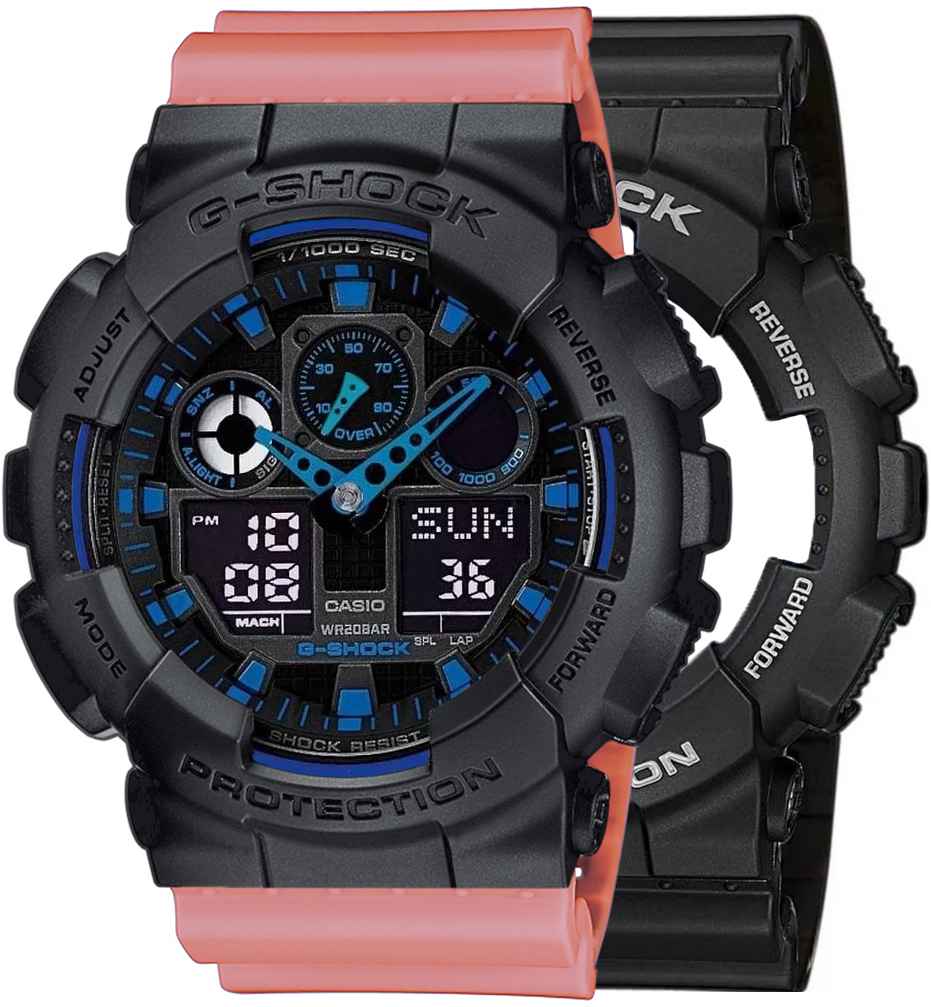  Casio G-SHOCK SET GA-100-1A2ER + BEZEL 10358741 + PASEK 10498150 