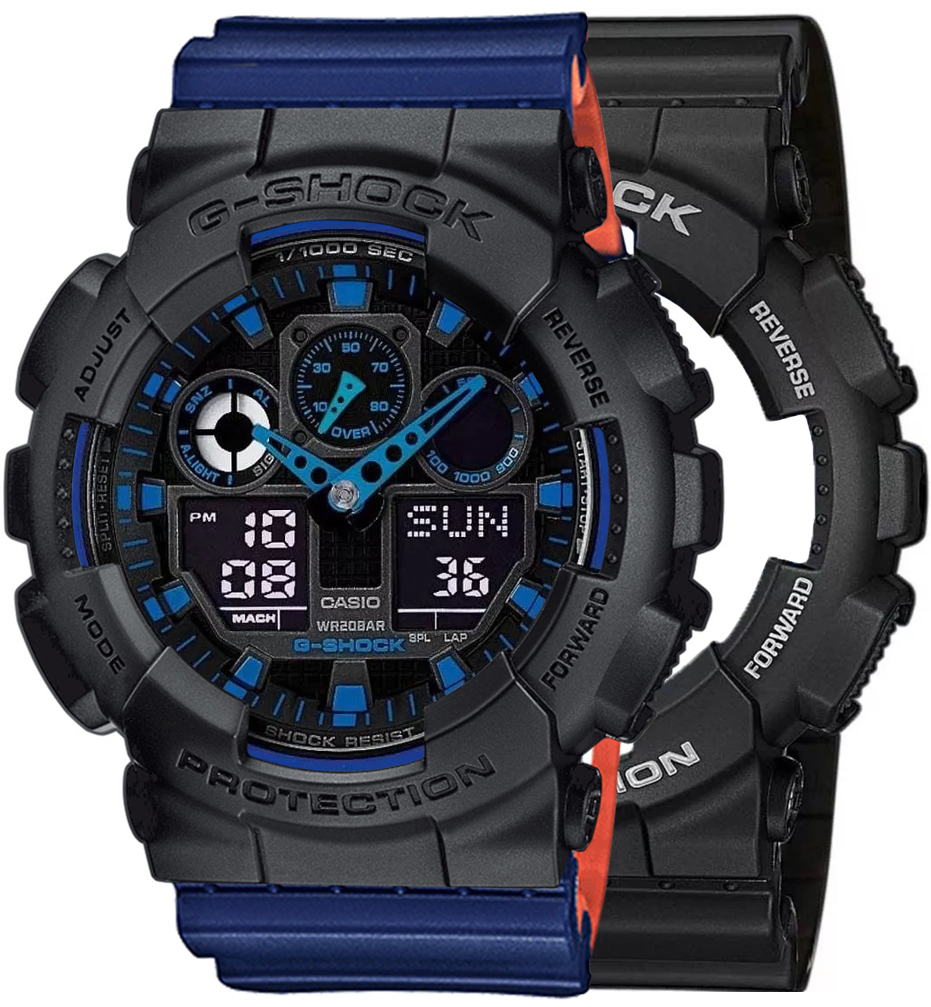  Casio G-SHOCK SET GA-100-1A2ER + BEZEL 10358741 + PASEK 10527467 