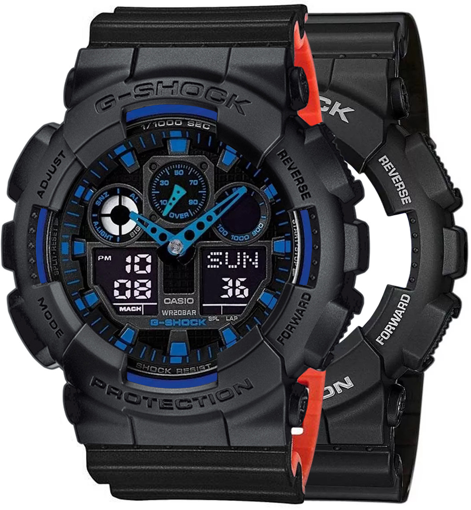  Casio G-SHOCK SET GA-100-1A2ER + BEZEL 10358741 + PASEK 10577142 