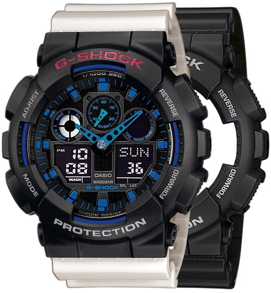  Casio G-SHOCK SET GA-100-1A2ER + BEZEL 10378531 + PASEK 10395227 