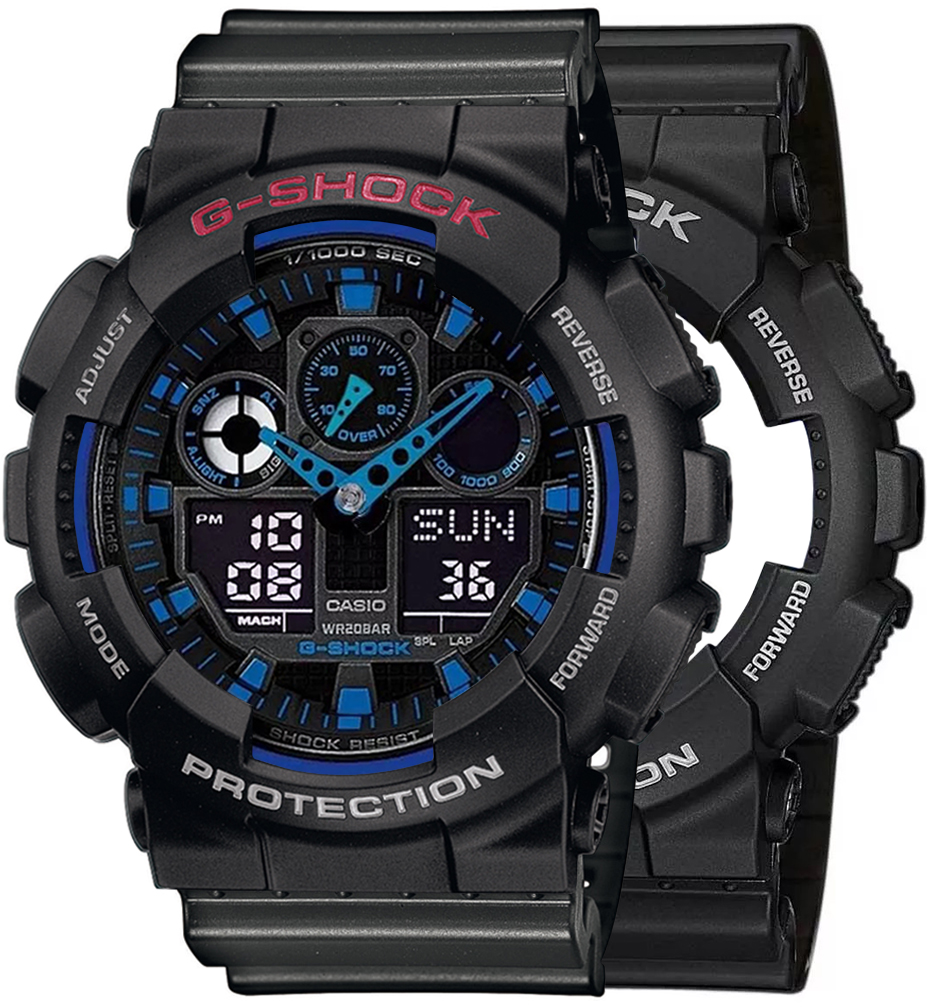  Casio G-SHOCK SET GA-100-1A2ER + BEZEL 10378531 + PASEK 10467764 