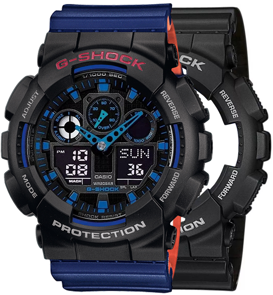  Casio G-SHOCK SET GA-100-1A2ER + BEZEL 10378531 + PASEK 10527467 