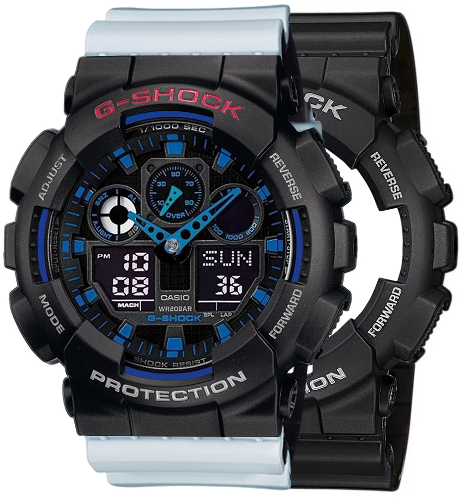 Casio SET GA-100-1A2ER + BEZEL 10378531 + PASEK 10527469