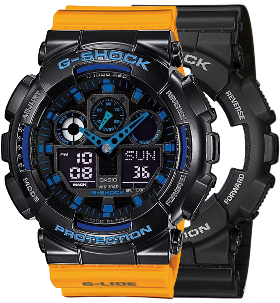 Casio SET GA-100-1A2ER + BEZEL 10407691 + PASEK 10457913
