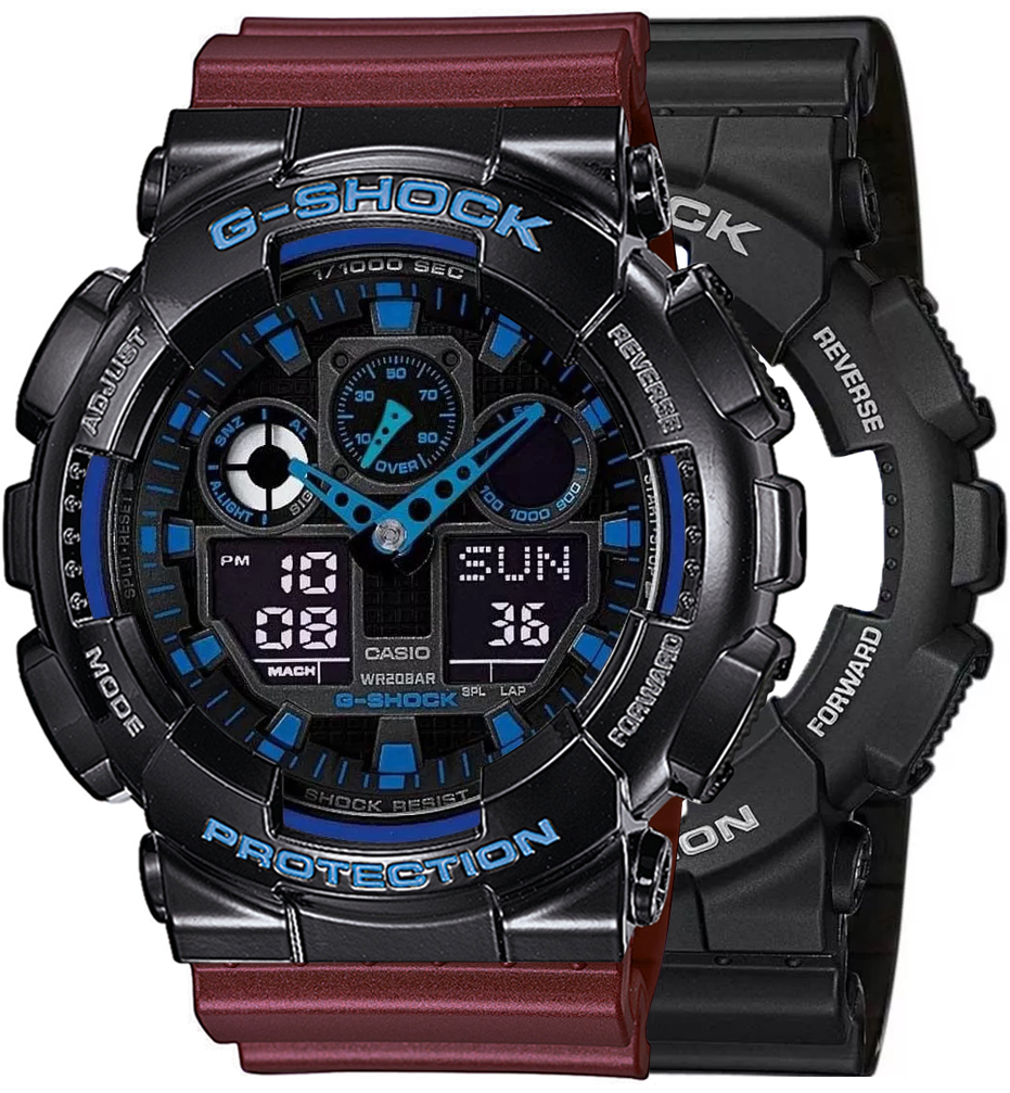  Casio G-SHOCK SET GA-100-1A2ER + BEZEL 10407691 + PASEK 10477355 