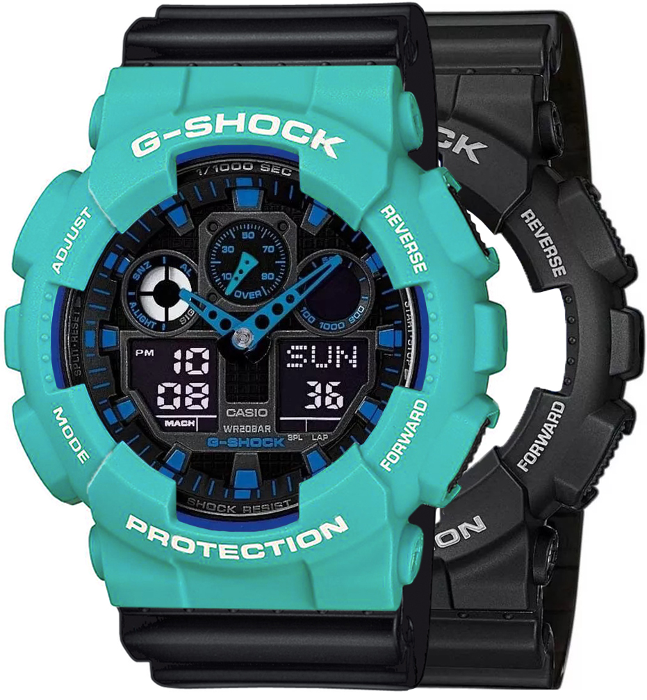  Casio G-SHOCK SET GA-100-1A2ER + BEZEL 10410475 + PASEK 10347688 