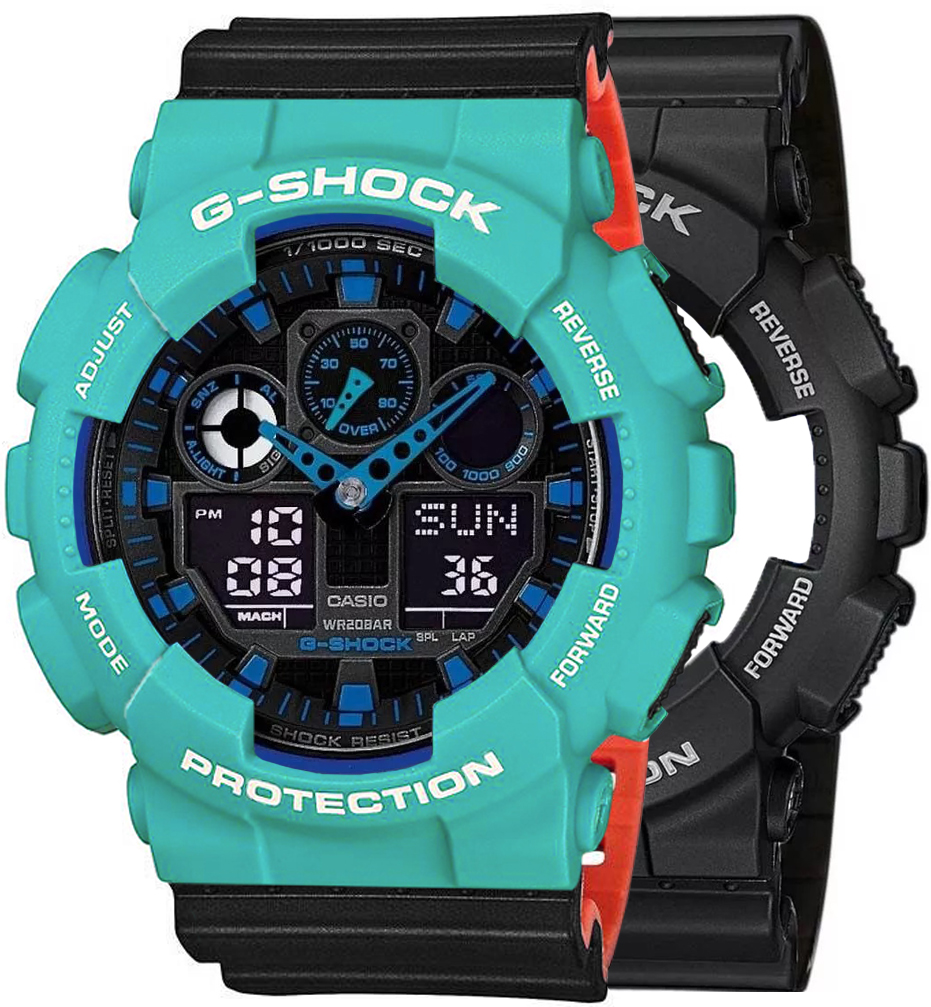  Casio G-SHOCK SET GA-100-1A2ER + BEZEL 10410475 + PASEK 10577142 