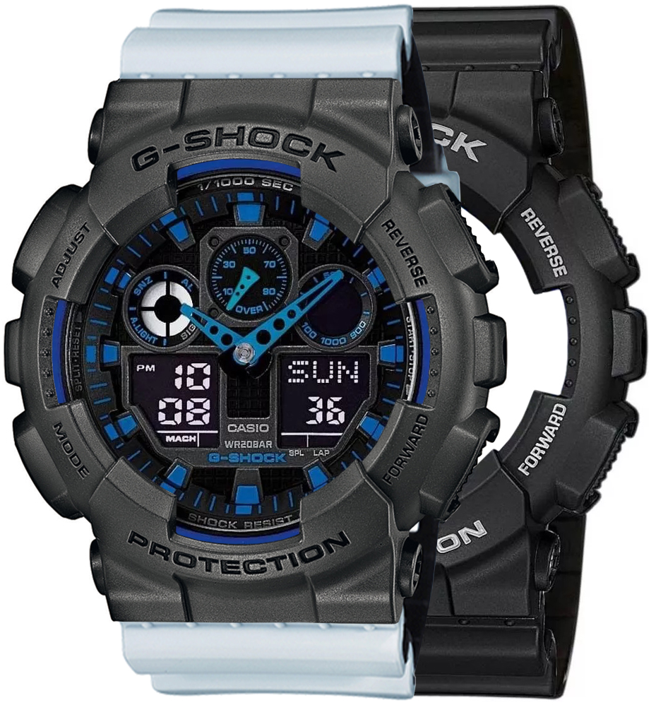  Casio G-SHOCK SET GA-100-1A2ER + BEZEL 10467795 + PASEK 10527469 