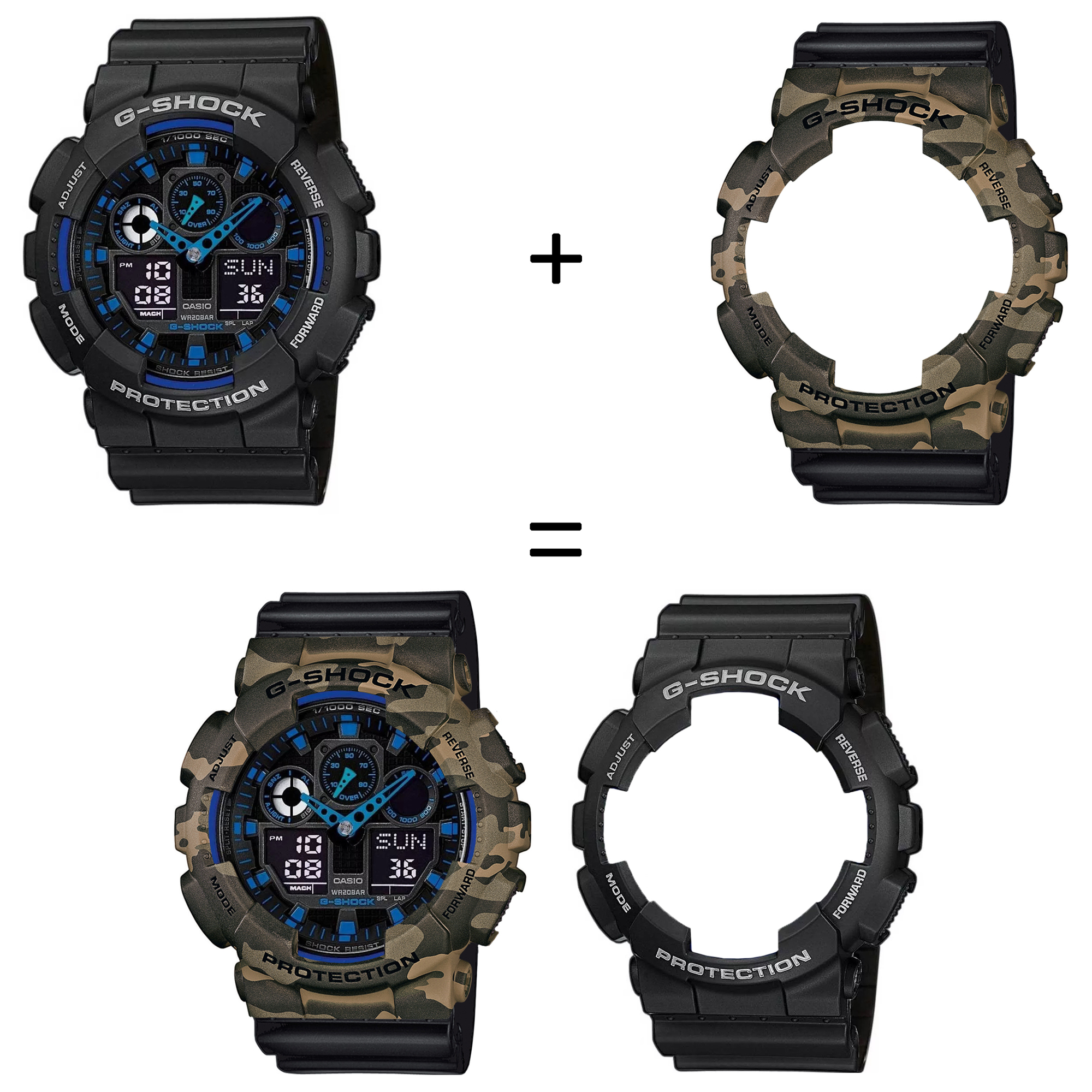 Casio SET GA-100-1A2ER + BEZEL 10507070 + PASEK 10347688 zegarek - miniatura 2