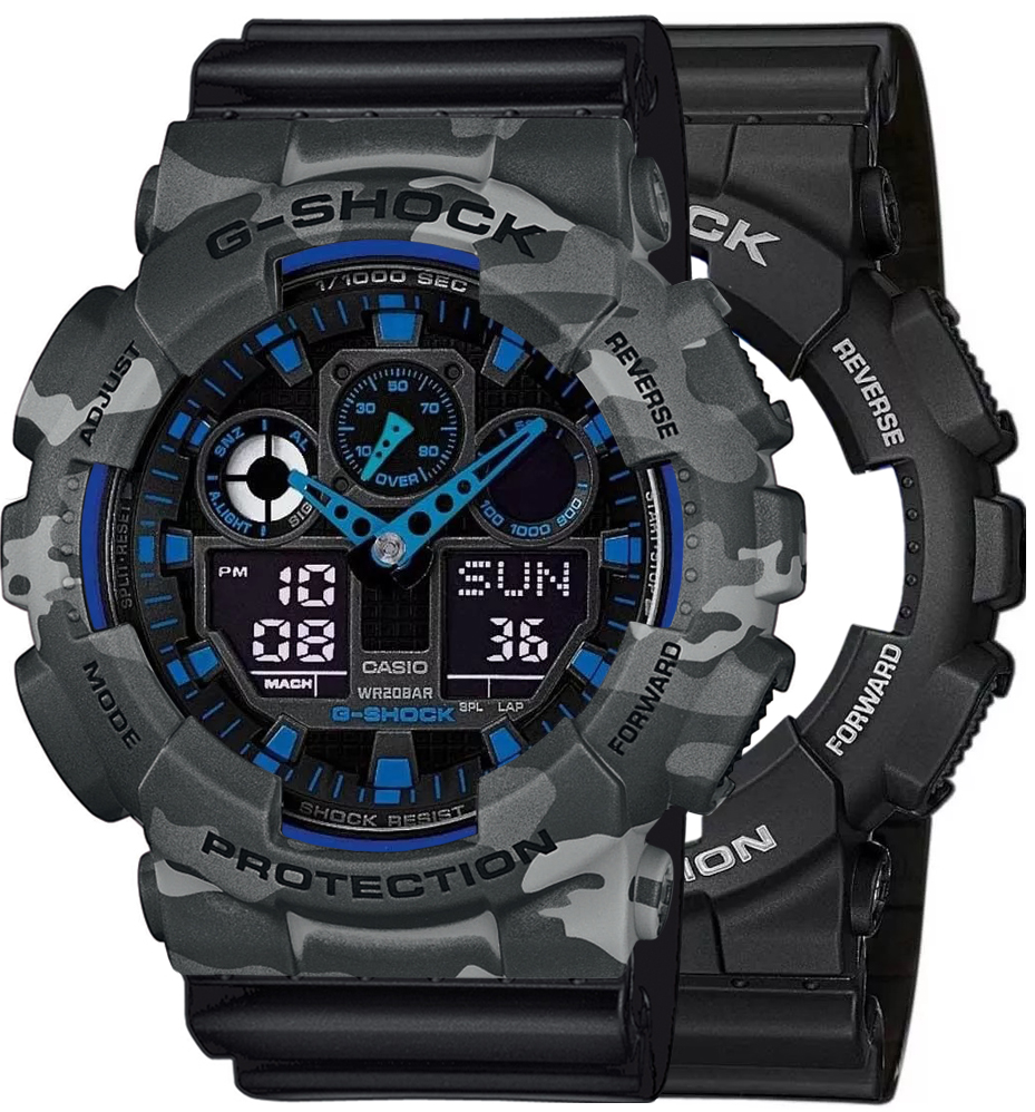 Casio SET GA-100-1A2ER + BEZEL 10507071 + PASEK 10347688