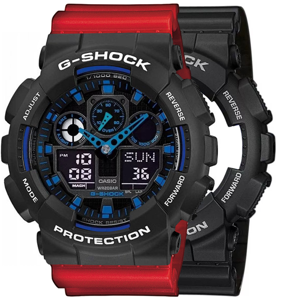 Casio SET GA-100-1A2ER + BEZEL 10508136 + PASEK 10395226