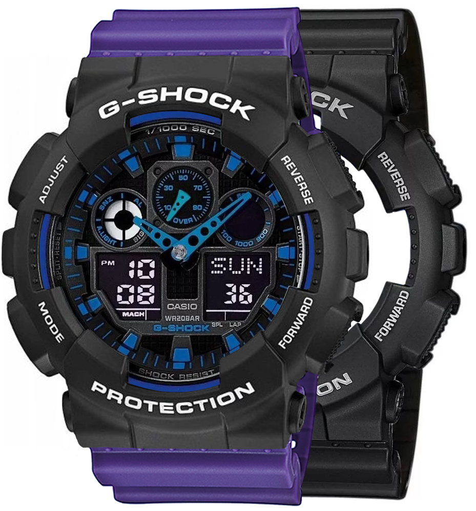  Casio G-SHOCK SET GA-100-1A2ER + BEZEL 10508136 + PASEK 10498156 