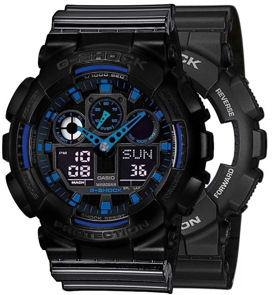 Casio SET GA-100-1A2ER + BEZEL 10523429 + PASEK 10378391
