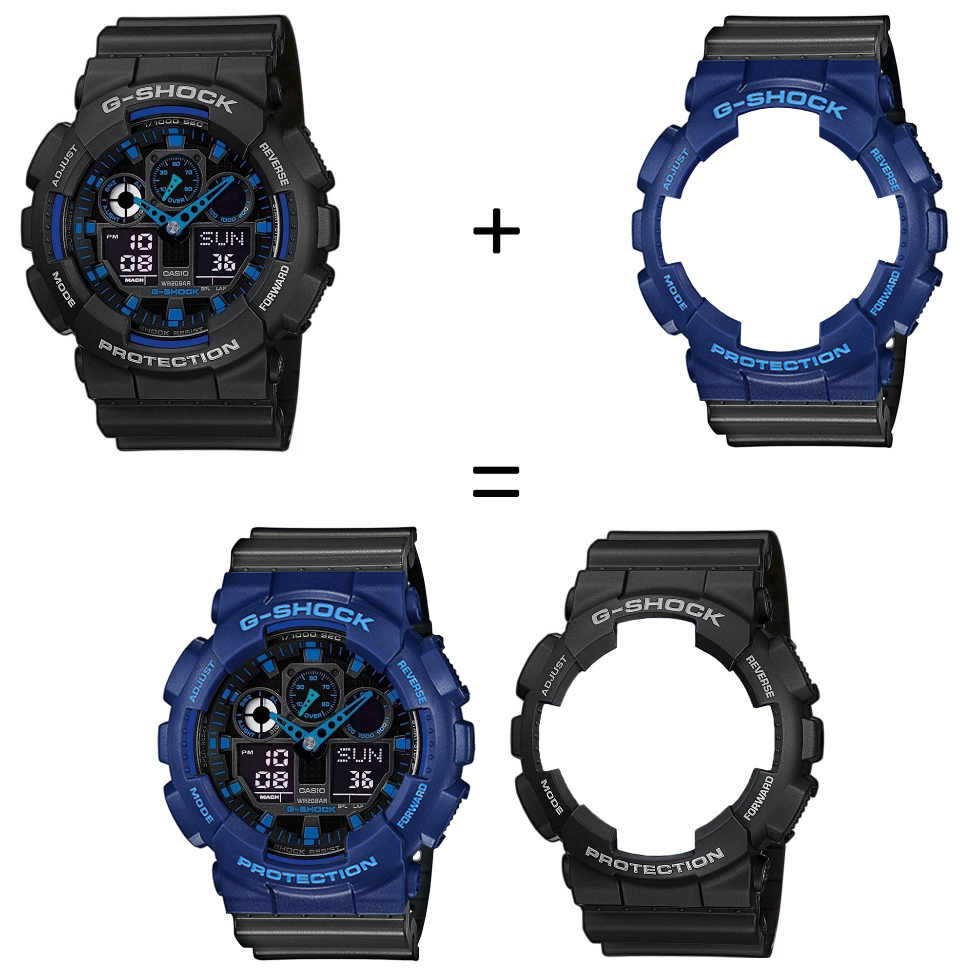 Casio SET GA-100-1A2ER + BEZEL 10527398 + PASEK 10467764 zegarek
