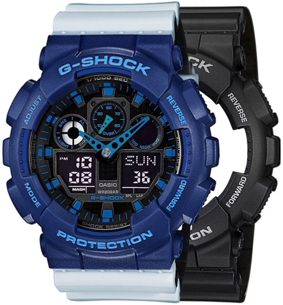 Casio SET GA-100-1A2ER + BEZEL 10527398 + PASEK 10527469