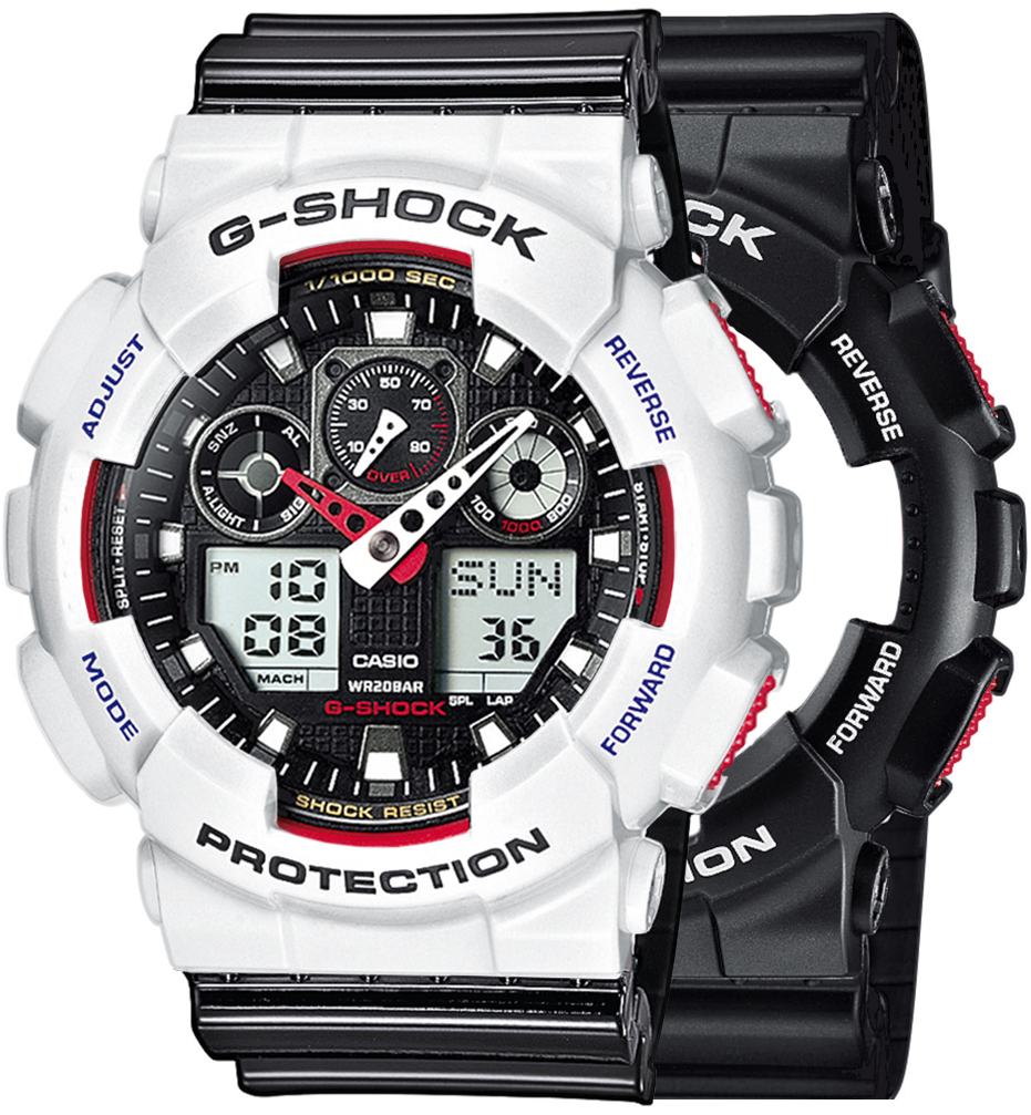 Casio SET GA-100-1A4ER + BEZEL 10347600 + PASEK 10378391