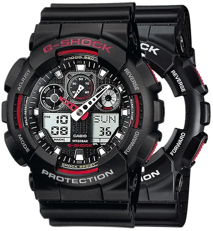 Casio SET GA-100-1A4ER + BEZEL 10378531 + PASEK 10347688 - zdjęcie 1