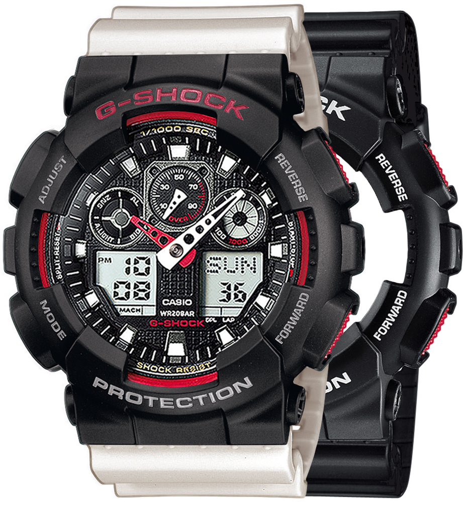Casio SET GA-100-1A4ER + BEZEL 10378531 + PASEK 10395227