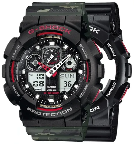 Casio SET GA-100-1A4ER + BEZEL 10378531 + PASEK 10561429 - zdjęcie 1