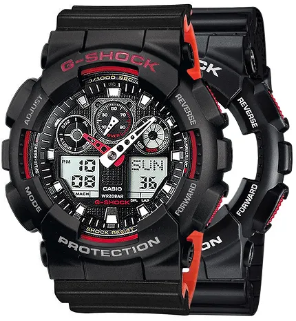 Casio SET GA-100-1A4ER + BEZEL 10378531 + PASEK 10577142 - zdjęcie 1