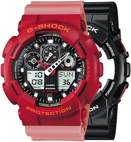 Casio SET GA-100-1A4ER + BEZEL 10441433 + PASEK 10498150 - zdjęcie 1