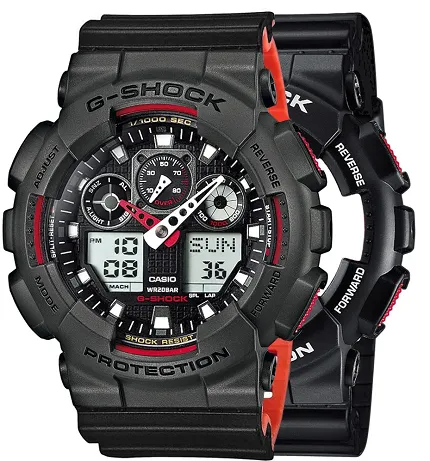 Casio SET GA-100-1A4ER + BEZEL 10467795 + PASEK 10577142 - zdjęcie 1