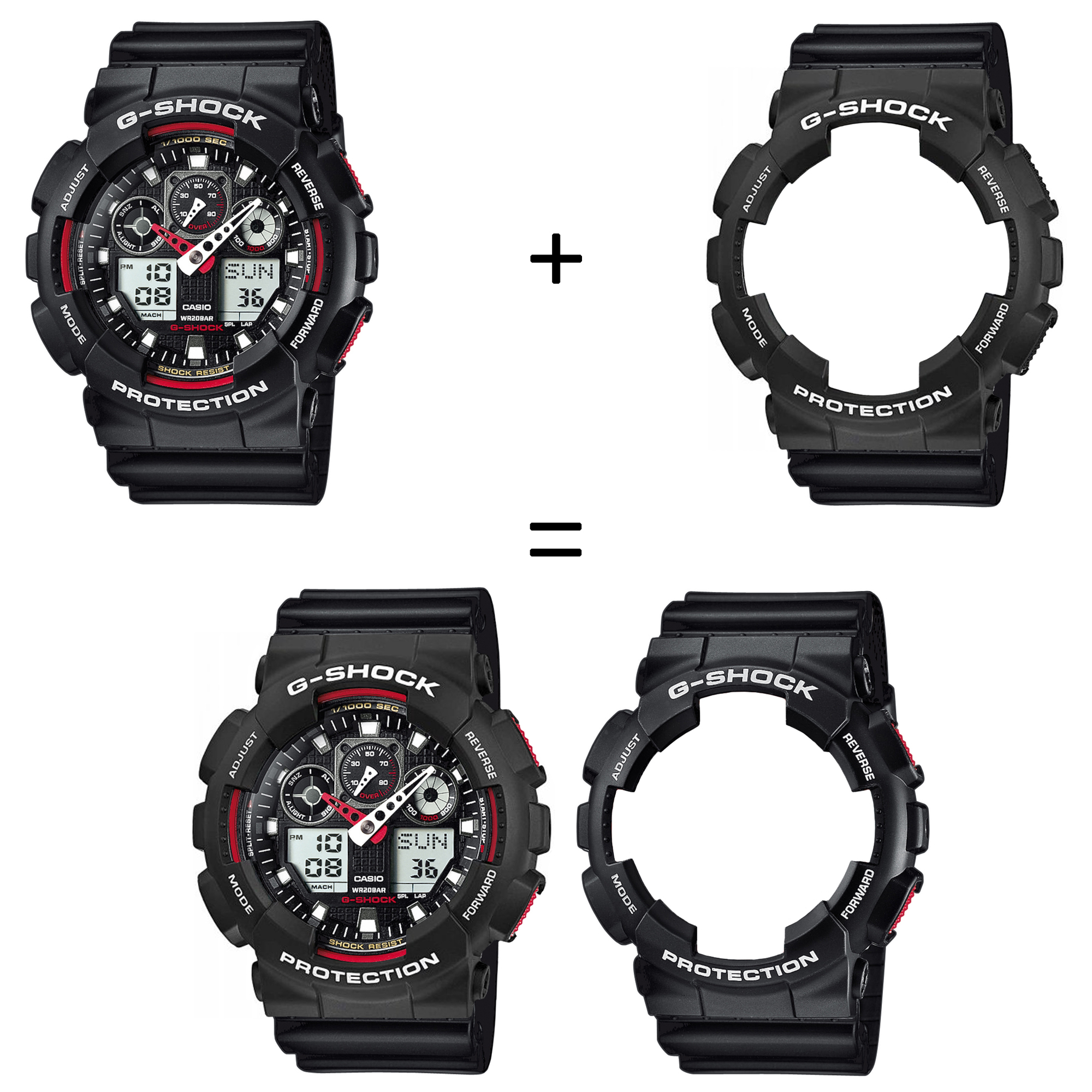 Casio SET GA-100-1A4ER + BEZEL 10508136 + PASEK 10347688 zegarek - miniatura 2