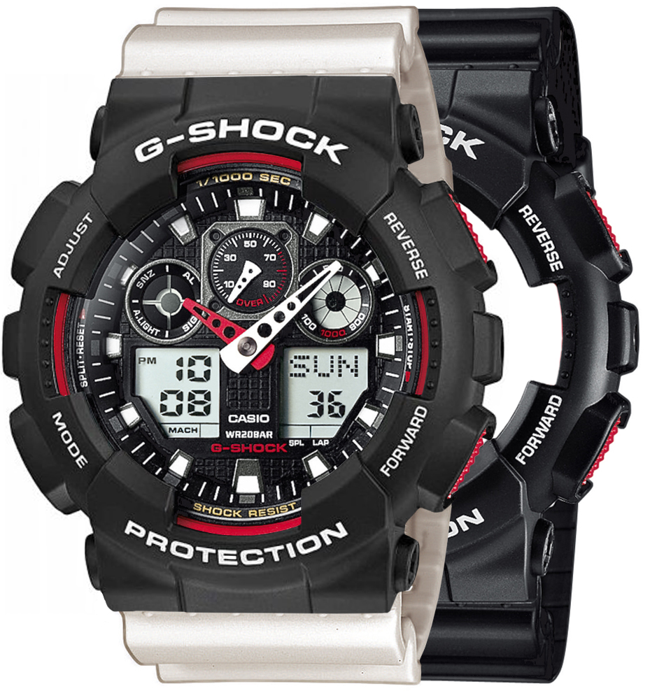 Casio SET GA-100-1A4ER + BEZEL 10508136 + PASEK 10395227