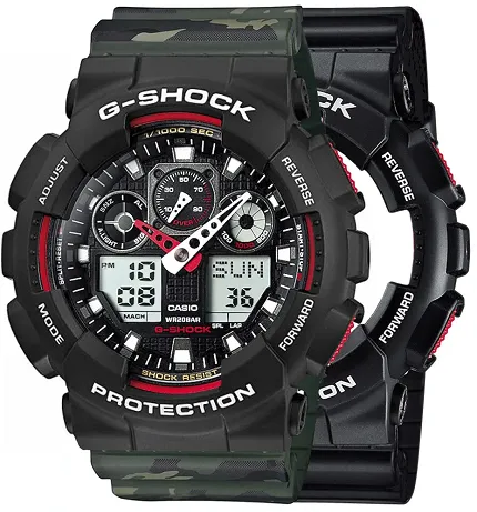 Casio SET GA-100-1A4ER + BEZEL 10508136 + PASEK 10561429 - zdjęcie 1