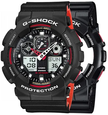 Casio SET GA-100-1A4ER + BEZEL 10508136 + PASEK 10577142 - zdjęcie 1